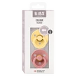 BIBS Colour 2-es szett (Krémsárga/Tearózsa), 6-18 hó