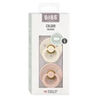 BIBS Colour 2-es szett - szimmetrikus cumifej (Krémfehér/Púderrózsaszín), 0-6 hó