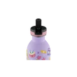 24BOTTLES Kids Urban 250ml rozsdamentes acél kulacs szívószálas kupakkal, Music Friends