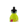 24BOTTLES Kids Urban 250ml rozsdamentes acél kulacs szívószálas kupakkal, Veggie Friends