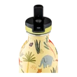 24BOTTLES Kids Urban 500ml rozsdamentes acél kulacs szívószálas kupakkal, Jungle Friends