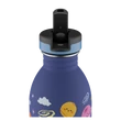 24BOTTLES Kids Urban 500ml rozsdamentes acél kulacs szívószálas kupakkal, Space Friends