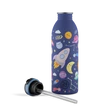 24BOTTLES Kids Urban 500ml rozsdamentes acél kulacs szívószálas kupakkal, Space Friends