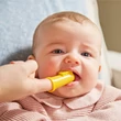 Ujjra húzható fogtisztító (hordozó tokkal)- sárga/bézs