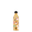 24BOTTLES Kids Urban 500ml rozsdamentes acél kulacs szívószálas kupakkal, Farm Friends