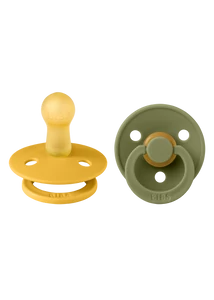 BIBS Colour 2-es szett (Méz/Olivazöld), 6-18 hó