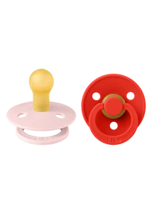 BIBS Colour 2-es szett (Cseresznyevirág/Pirospiros), 0-6 hó