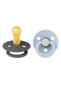 BIBS Cumi Colour 2-es szett (Grafit/Pasztellkék), 6-18 hó