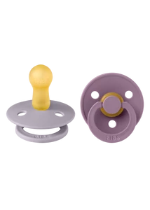 BIBS Colour 2-es szett (Mályva/Pasztellszürke), 6-18 hó