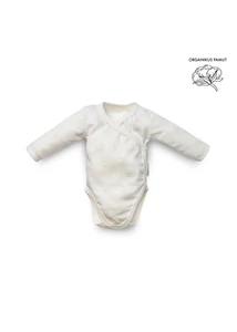 Kenguru Gold - Átlapolt csecsemő kombidressz - ecrü