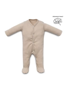 Kenguru Gold - Hosszúujjú pamut középen patentos rugdalózó (50-es)