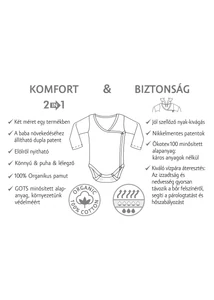 Kenguru Gold - Átlapolt csecsemő kombidressz (50-56-os) - mogyoró
