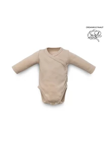 Kenguru Gold - Átlapolt csecsemő kombidressz (50-56-os) - mogyoró