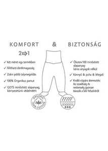 Kenguru Gold - Organikus pamut nadrág (56-62-es) - mogyoró