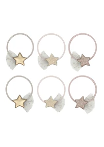 Balett csillag hajgumik - 6 db-os szett