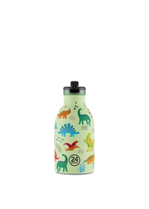 24BOTTLES Kids Clima 330ml rozsdamentes acél termosz szívószálas kupakkal, Jurassic Friends