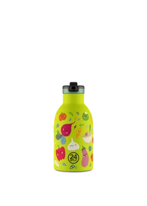 24BOTTLES Kids Clima 330ml rozsdamentes acél termosz szívószálas kupakkal, Veggie Friends
