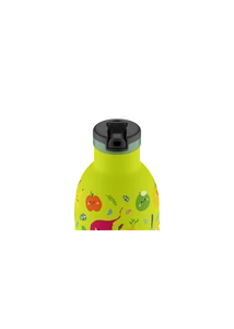 24BOTTLES Kids Clima 330ml rozsdamentes acél termosz szívószálas kupakkal, Veggie Friends
