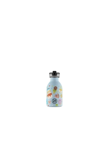 24BOTTLES Kids Urban 250ml rozsdamentes acél kulacs szívószálas kupakkal, Sweet Friends