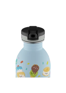 24BOTTLES Kids Urban 250ml rozsdamentes acél kulacs szívószálas kupakkal, Sweet Friends