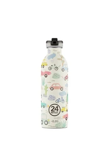 24BOTTLES Kids Urban 500ml rozsdamentes acél kulacs szívószálas kupakkal, Adventure Friends