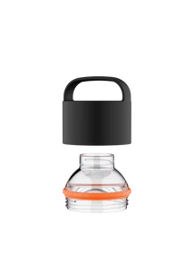 24BOTTLES Spin Bottle kupak, fekete és átlátszó