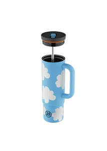 24BOTTLES Straw Cup 800ml rozsdamentes acél bögre szívószállal, Daydreaming