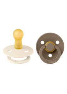 BIBS Colour 2-es szett (Krémfehér/Tölgy), 6-18 hó