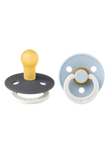 BIBS Colour 2-es szett (Esti grafit/Esti pasztellkék), 0-6 hó