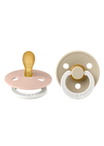 BIBS Colour 2-es szett - szimmetrikus cumifej (Esti púderrózsaszín/Esti vanília), 0-6 hó