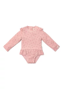 Little Dutch hosszú ujjú fürdőruha Sunny Flowers Blush - 74/80