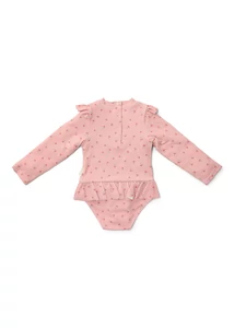 Little Dutch hosszú ujjú fürdőruha Sunny Flowers Blush - 74/80