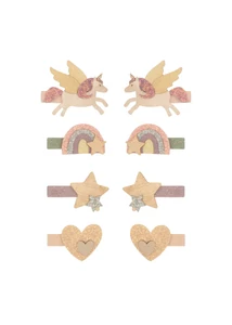 Repülő unikornis mini csatok - 8 db-os szett