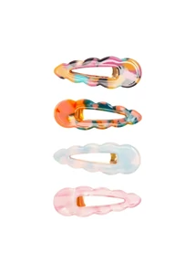 Fodros acetát csatok - 4 db-os szett