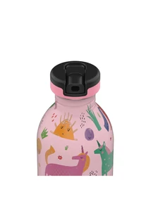 24BOTTLES Kids Urban 500ml rozsdamentes acél kulacs szívószálas kupakkal, Magic Friends