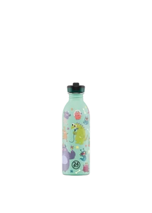 24BOTTLES Kids Urban 500ml rozsdamentes acél kulacs szívószálas kupakkal, Spooky Friends