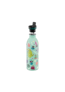 24BOTTLES Kids Urban 500ml rozsdamentes acél kulacs szívószálas kupakkal, Spooky Friends