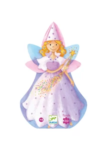 Formadobozos puzzle - Tündér és az egyszarvú, 36 db-os - The fairy and the unicorn