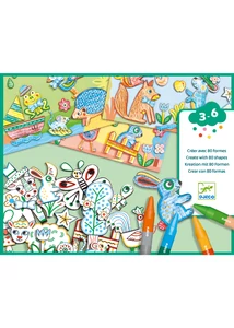 Kreatív készlet - Kiszínetett meséim állatokkal - A world to create, animals