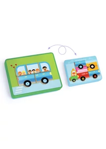 Mágneses képkirakó - Variációk 12 járműre - Inzebox Vehicles