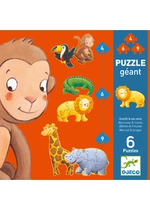 Óriás puzzle - Marmoset és barátai, 4-6-9 db-os - Marmoset and friends