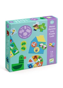 Társasjáték - 5 az 1-ben, Farm állatok és barátaik - At the farm, 5 GAMES	