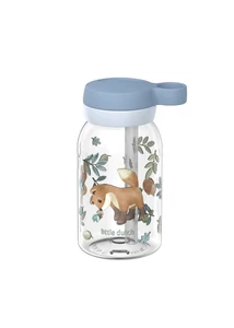 Little Dutch szívószálas kulacs 450 ml - forest friends