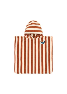 Little Dutch fürdőponcsó Ocean World Brown Stripe - One size