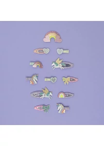 Csillogó masnis mini csatok - 5 db-os szett