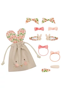 Húsvéti vászontasak hajkiegészítőkkel - rózsaszín