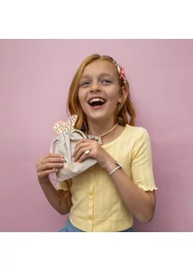 Húsvéti vászontasak hajkiegészítőkkel - rózsaszín