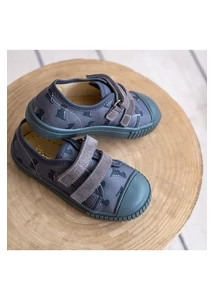 TD Shoes Vászoncipő - szürke, dinós