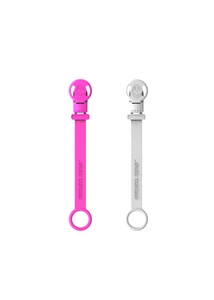 Makilánc - 2db-os - pink/világosszürke