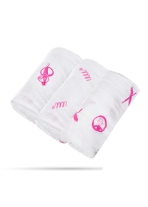Textilpelenka (3 db/csomag) - pink